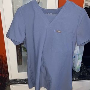 figs vapor blue scrub set